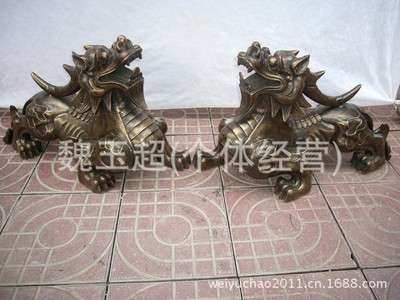 廠家直銷純銅貔貅擺件 成對銷售的吉祥金屬工藝品